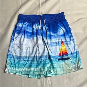 BLUEPORT Blue Ocean Print Men's Shorts